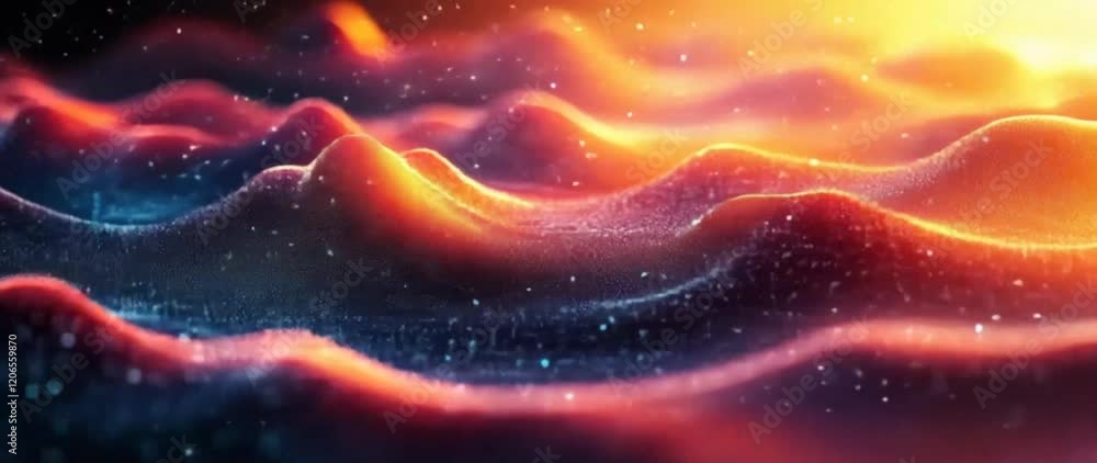 Poster tech art abstract creative colorful fluid visual design