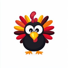 Fototapeta premium Turkey with red and yellow head standing in a natural environment on a sunny day
