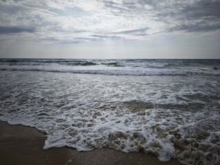 Mediterranean Sea, Torredembarra city, Spain