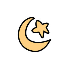 ramadan icon deisgn, islamic doodles element. Good for wallpaper, scrapbooking, stationary, textile prints, wrapping paper, etc. EPS 10. Islamic doodle element related to holly Ramadan.