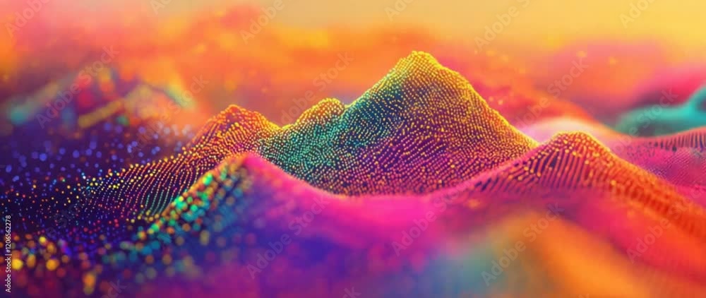 Poster tech art abstract creative colorful fluid visual design