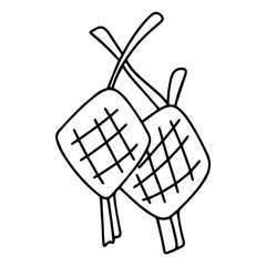 simple elemnt on ramadan doodles. Illustration vector graphic. Design concept Islamic symbols and icons with HandDrawn Sketch