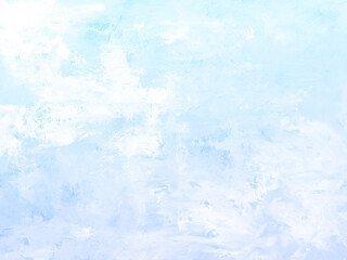 油彩パステルカラーテクスチャ ブルーグラデ 白 背景素材 明るい 爽やか 夏 冬 模様 雲