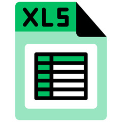 Xls file flat icon design vector