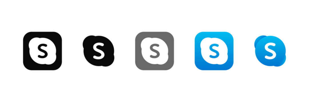 skype logo. skype icon , social media icons. social media and social network logos. vector editorial