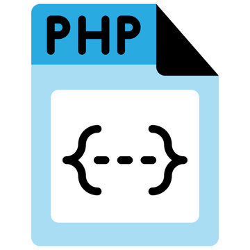 Php file flat icon design vector