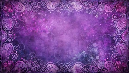 Purple Swirls and Abstract Watercolor Design A Grunge Textured Background for Artistic Projects