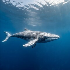 Fototapeta premium a blue whale