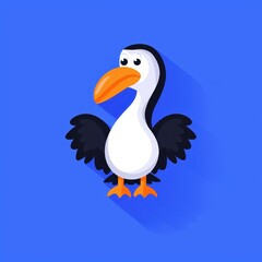 Obraz premium Bird with long beak perched on branch against clear blue sky in natural habitat