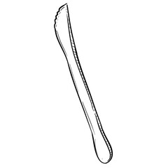 clay pottery making tools handdrawn illustration