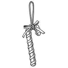 christmas tree decoration hanger handdrawn illustration