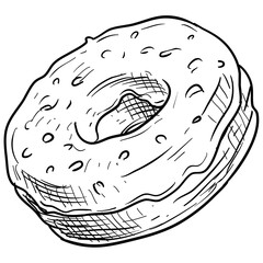 donut handdrawn illustration