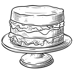 cake handdrawn illustration