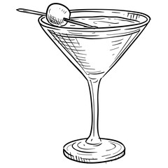 cocktail handdrawn illustration