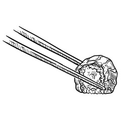 sushi handdrawn illustration