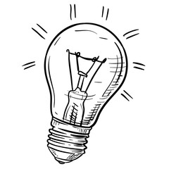 light bulb handdrawn illustration