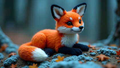 Obraz premium red fox cub