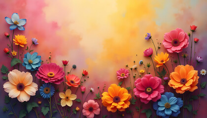 flowers and butterflies