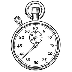 stopwatch handdrawn illustration
