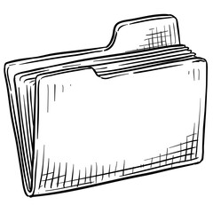 office file handdrawn illustration