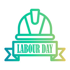 labour Line Gradient Icon