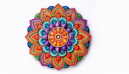 Vibrant Mandala: A Colorful, Intricate Design