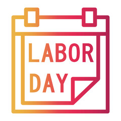 labour Line Gradient Icon