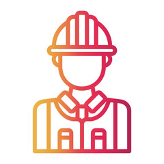 worker Line Gradient Icon