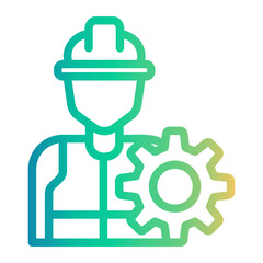 engineer Line Gradient Icon