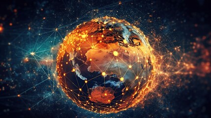 Obraz premium Communication technology for internet business.