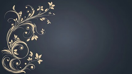 Elegant Floral Design on Dark Background