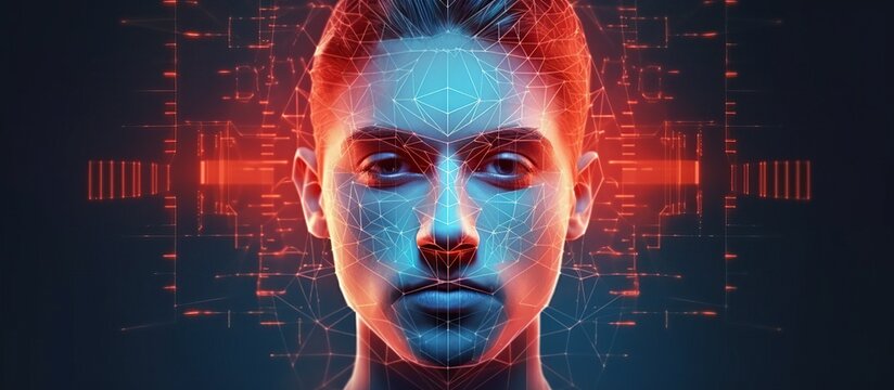 Face Recognition. Facial Recognition System concept.