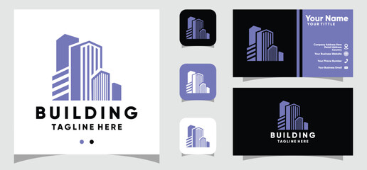 Building logo design and business card template