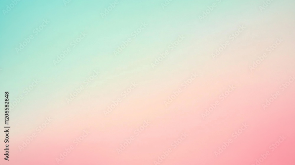 Wall mural a tranquil abstract gradient background with pastel pink and mint green.featuring gentle transitions