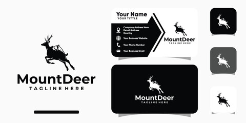 Mount Deer logo design and business card template