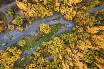 Golden Autumn Splendor in Arrowtown, New Zealand: Aerial Views