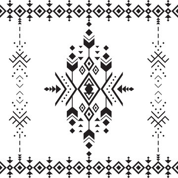Line art modern tribal vector design , cool minimal geometric patterns inspired by old Nordic Viking rune art. Great for fabric, textile, carpet
