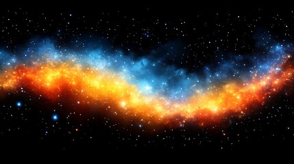 Fototapeta premium Celestial Nebula Swirling Cosmic Colors Across Dark Space