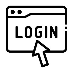 login Line Icon