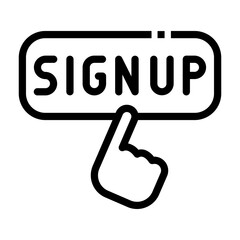 sign up Line Icon