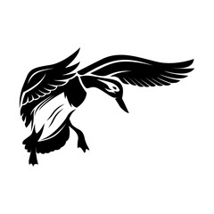 duck hunting illustration logo vector image t shirt