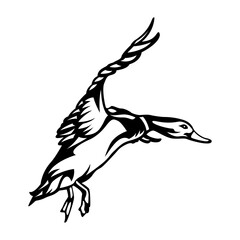duck hunting illustration logo vector image t shirt