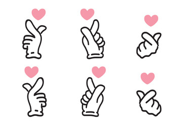 てがきの好きポーズ　ハンドサインアイコン