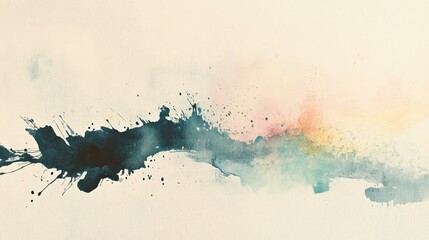 Obraz premium Minimalistic Beige Canvas Background with Soft Watercolor Waves