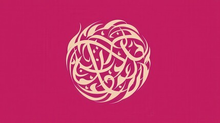 Obraz premium Abstract Circular Arabic Calligraphy Design