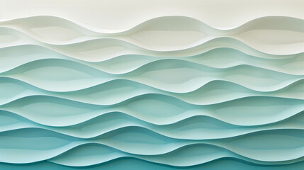 Obraz premium Abstract Layered Waves in Shades of Blue and White
