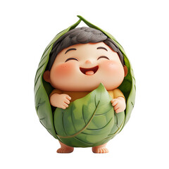 Playful character embracing nature cartoon style whimsical environment close-up view joyful concept
