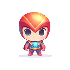 Superhero character action digital art cartoon style playful concept for kids