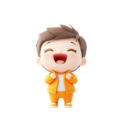 Joyful child character digital artwork playful environment cartoon style cheerful concept