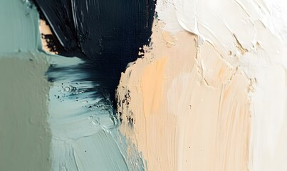 an minimalist abstract expressionist painting, using soft thick brushstrokes and bold shapes to depict the serene beauty of nature's landscapes, Generative AI